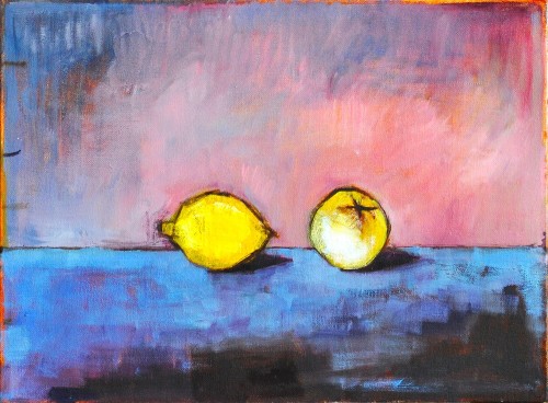 Guava and Lemon Still Life Painting