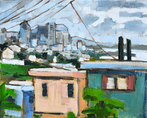 San Diego Skyline Painting