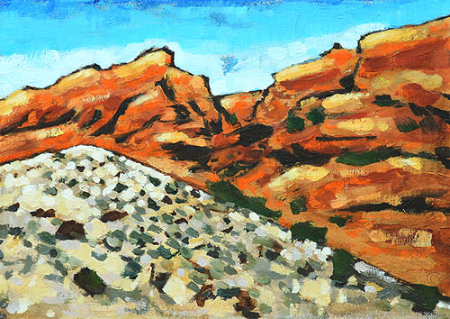 Red Rocks Canyon Landscape Painting