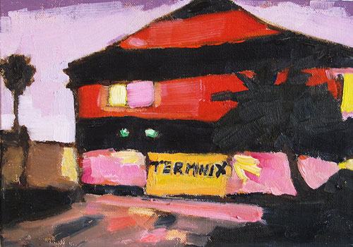 Termite Tent at Night Painting