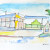 San Diego Watercolor Painting Kensington Gas Station