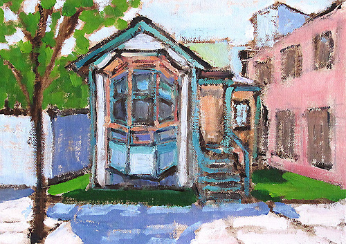 Victorian House San Diego Painting