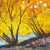 Fall Leaves Landscape Painting