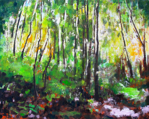 Blacksburg Virginia Woods Landscape Painting