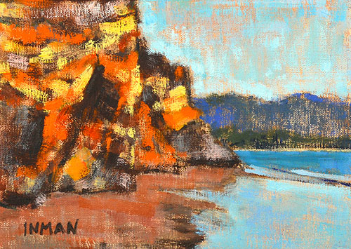 Santa Barbara Beach Painting Ledbetter Cliffs