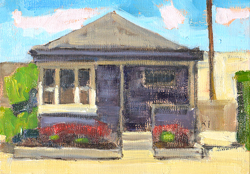 Purple House in Hillcrest San Diego Painting