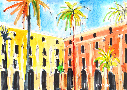 Plaça Reial Barcelona Painting