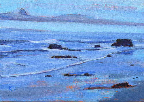Santa Barbara Beach Painting Blue