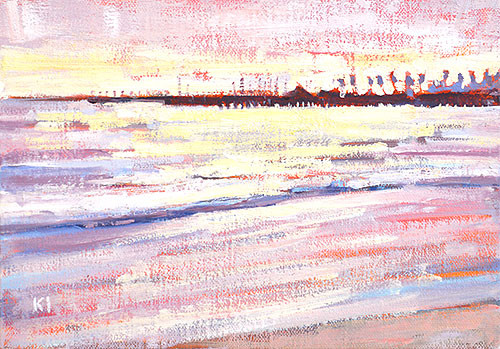 Santa Barbara Beach Painting East Beach Sunset