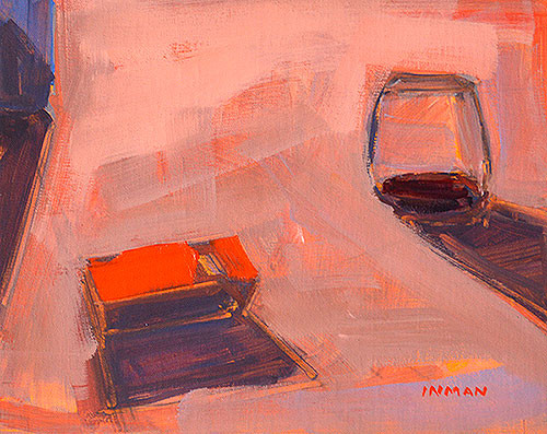 Wine and Cigarettes Still Life Painting