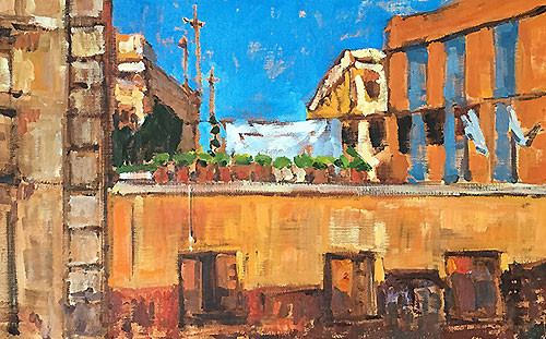 Laundry in Barcelona Painting  Kevin Inman