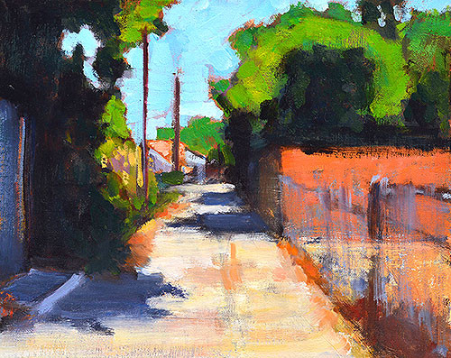 Kevin Inman San Diego Landscape Painting Alley Scene