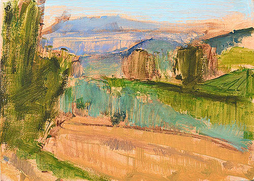 Tuscany landscape painting by Kevin Inman