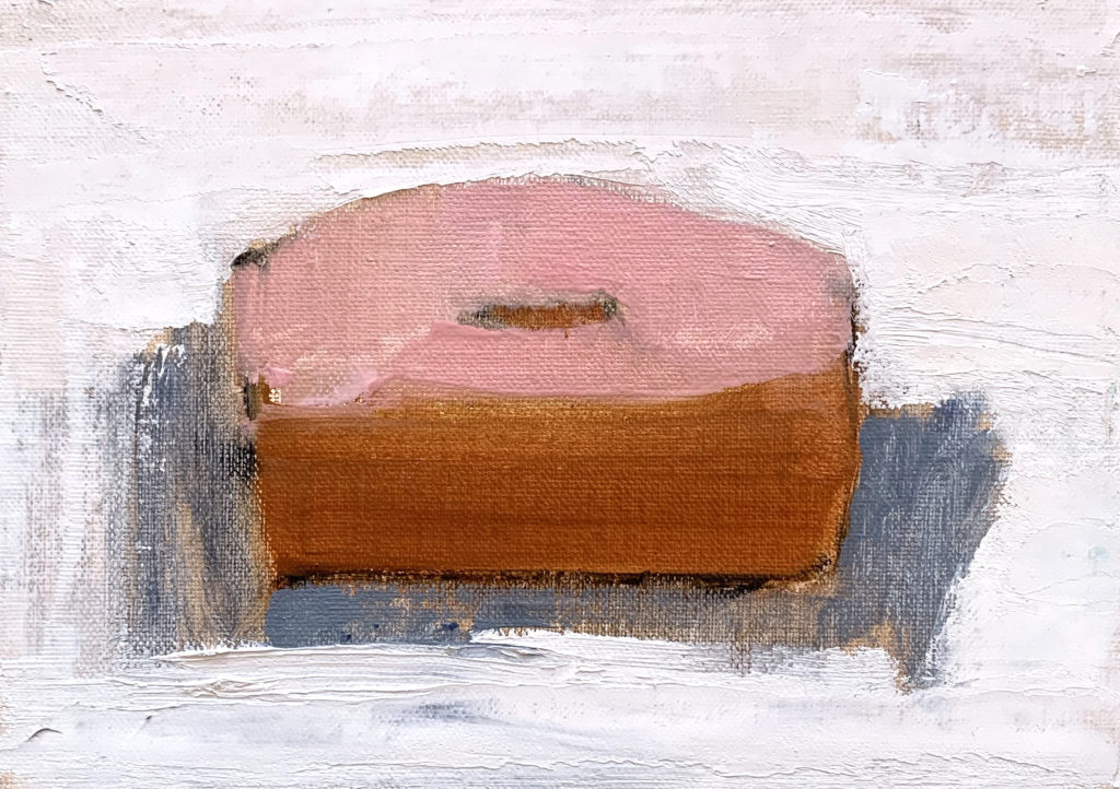 Pink Dunkin Donut Painting by Kevin Inman