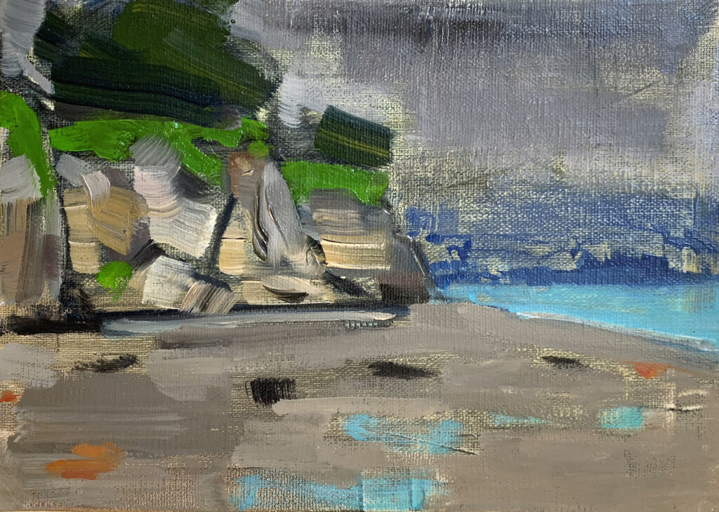 Ledbetter Cliffs Painting Santa Barbara