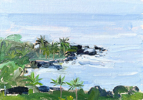 Hawai'i landscape painting Kealakekua Bay, Captain Cook 