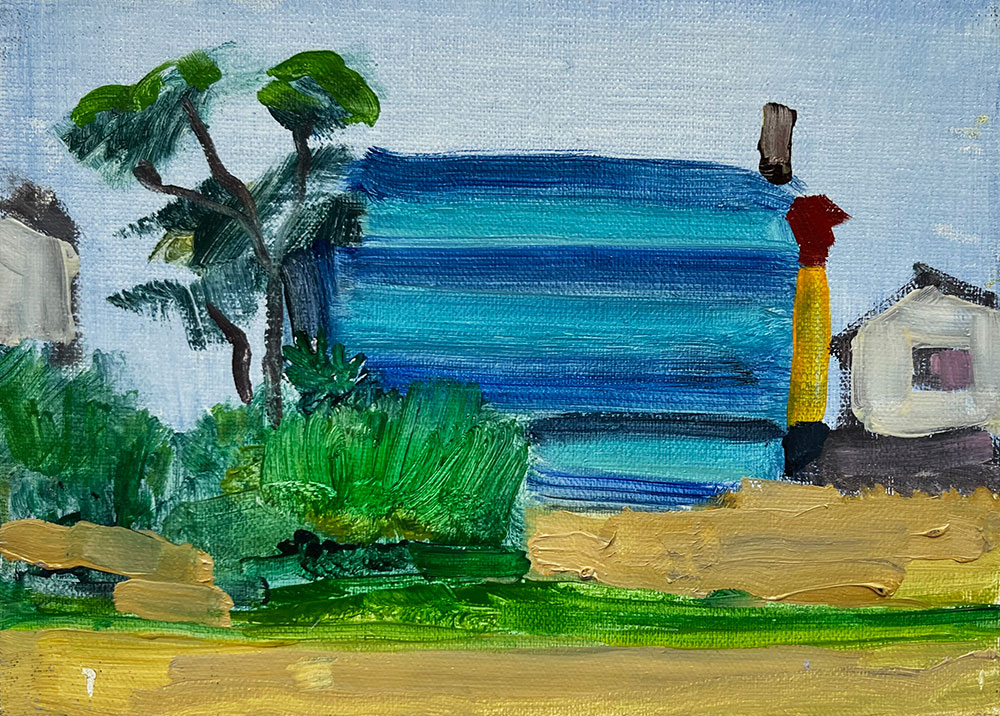 Painting of Termite Tent in Point Loma, California