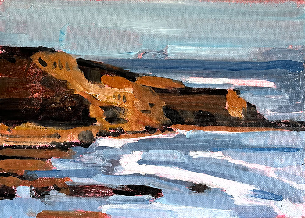Painting of Sunset Cliffs by Kevin Inman